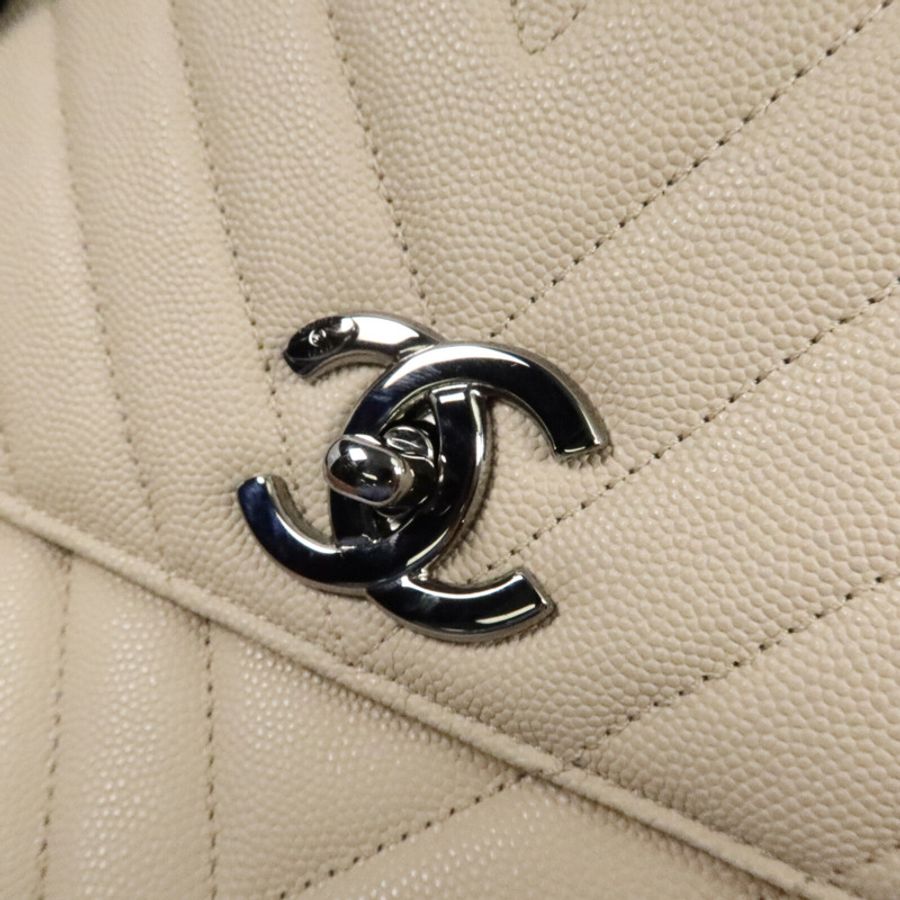CHANEL 牛皮皮革Coco Handle Medium手挽肩背兩用袋-6