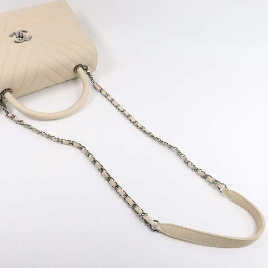CHANEL 牛皮皮革Coco Handle Medium手挽肩背兩用袋-9