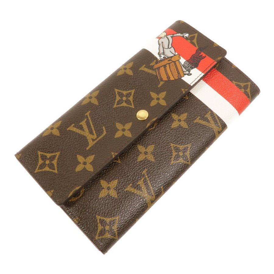 LOUIS VUITTON Monogram Groom Portefeuille Sarah長錢包-4
