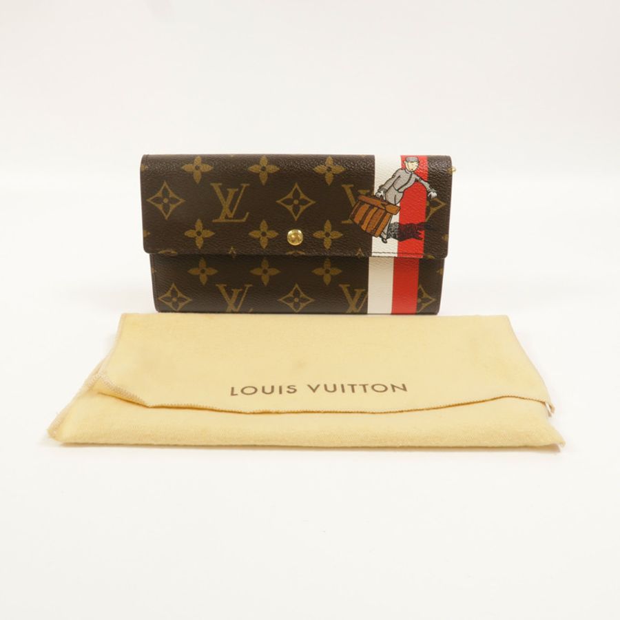 LOUIS VUITTON Monogram Groom Portefeuille Sarah長錢包-9