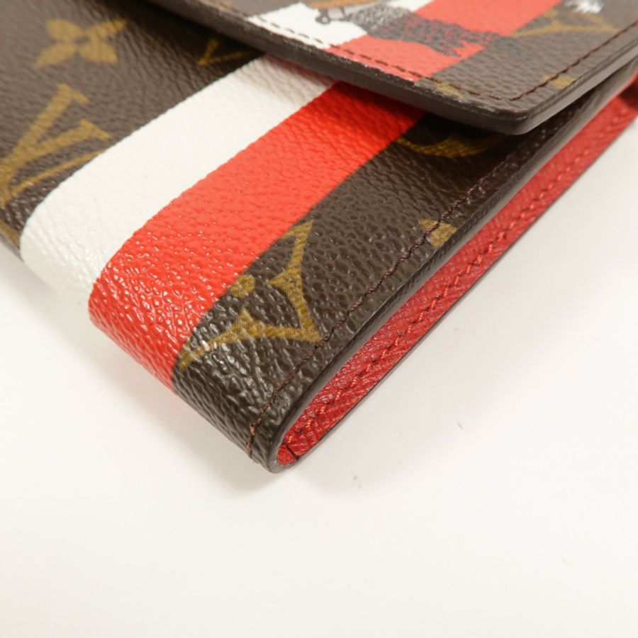 LOUIS VUITTON Monogram Groom Portefeuille Sarah長錢包-10