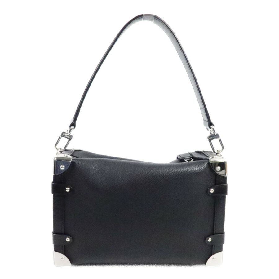 LOUIS VUITTON 牛皮皮革Side Trunk MM銀扣手挽肩背兩用袋-1