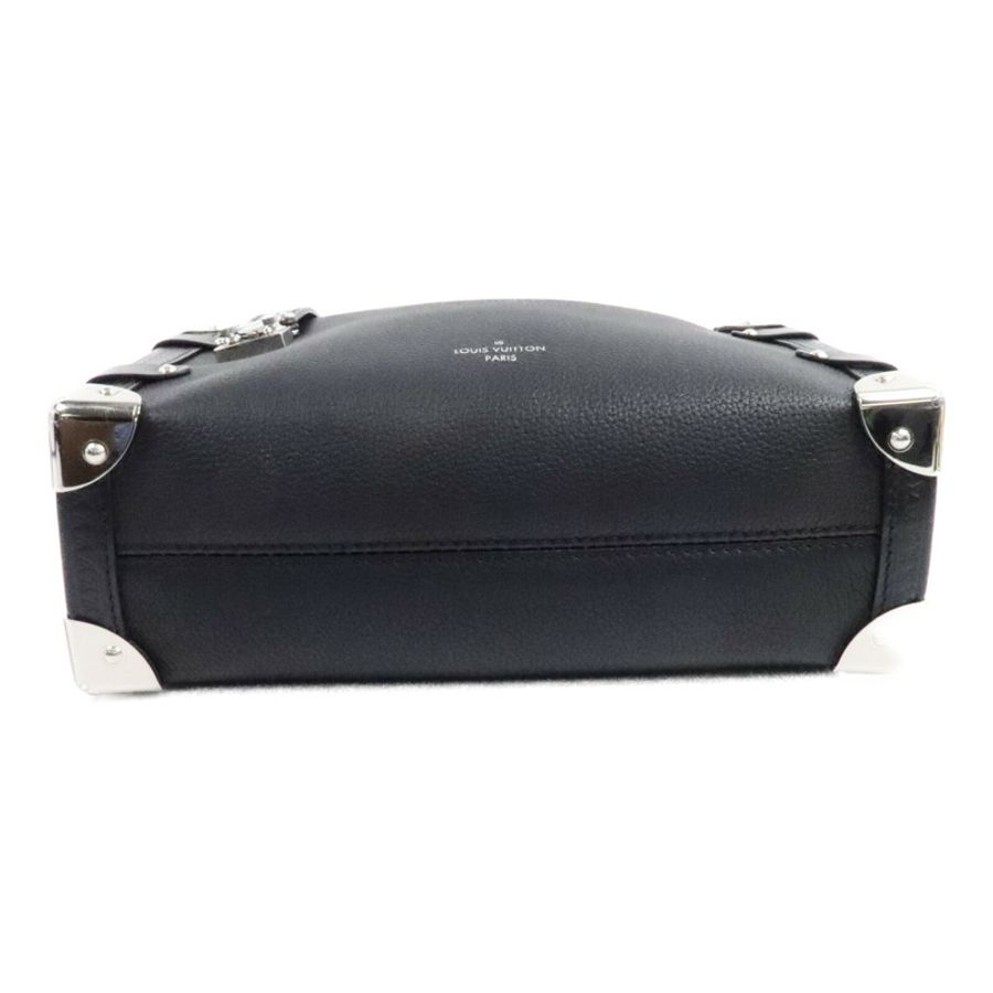 LOUIS VUITTON 牛皮皮革Side Trunk MM銀扣手挽肩背兩用袋-3
