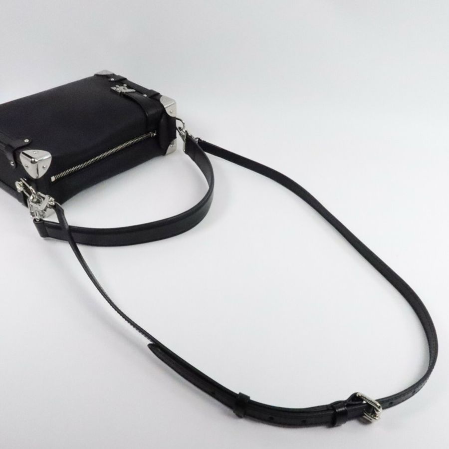 LOUIS VUITTON 牛皮皮革Side Trunk MM銀扣手挽肩背兩用袋-7