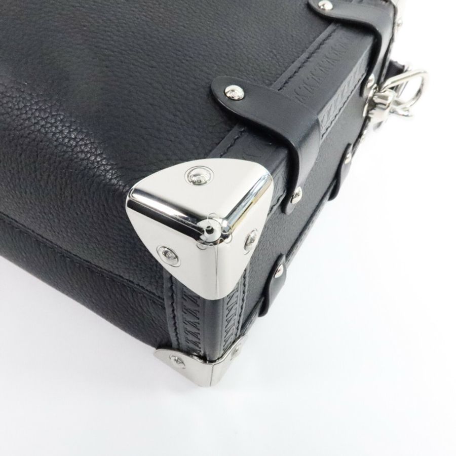 LOUIS VUITTON 牛皮皮革Side Trunk MM銀扣手挽肩背兩用袋-9