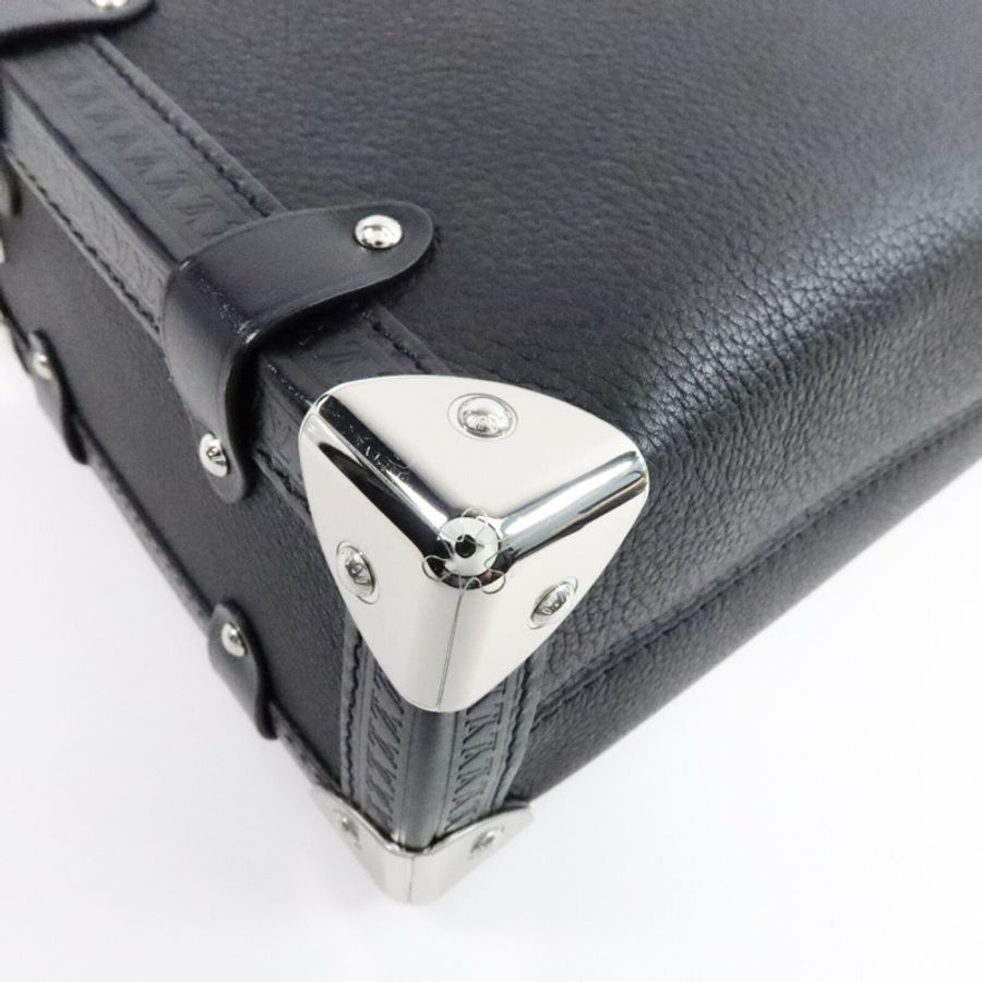 LOUIS VUITTON 牛皮皮革Side Trunk MM銀扣手挽肩背兩用袋-12