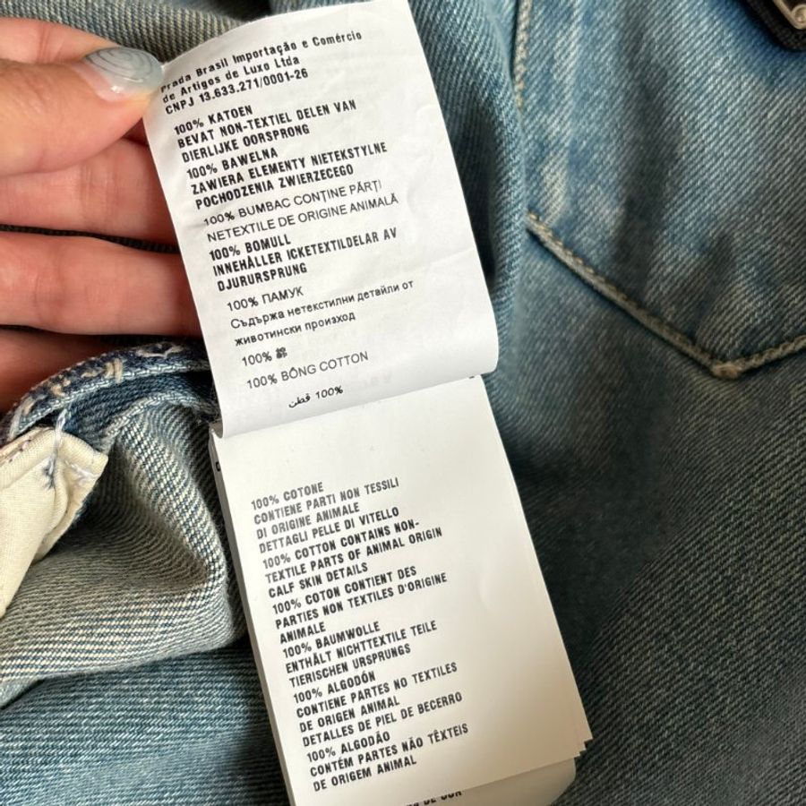 38號 ::Prada:: 經典三角牌 水洗丹寧牛仔連身短褲 連身褲 連衣褲 2022 Medium Wash Denim Button Up Romper-25
