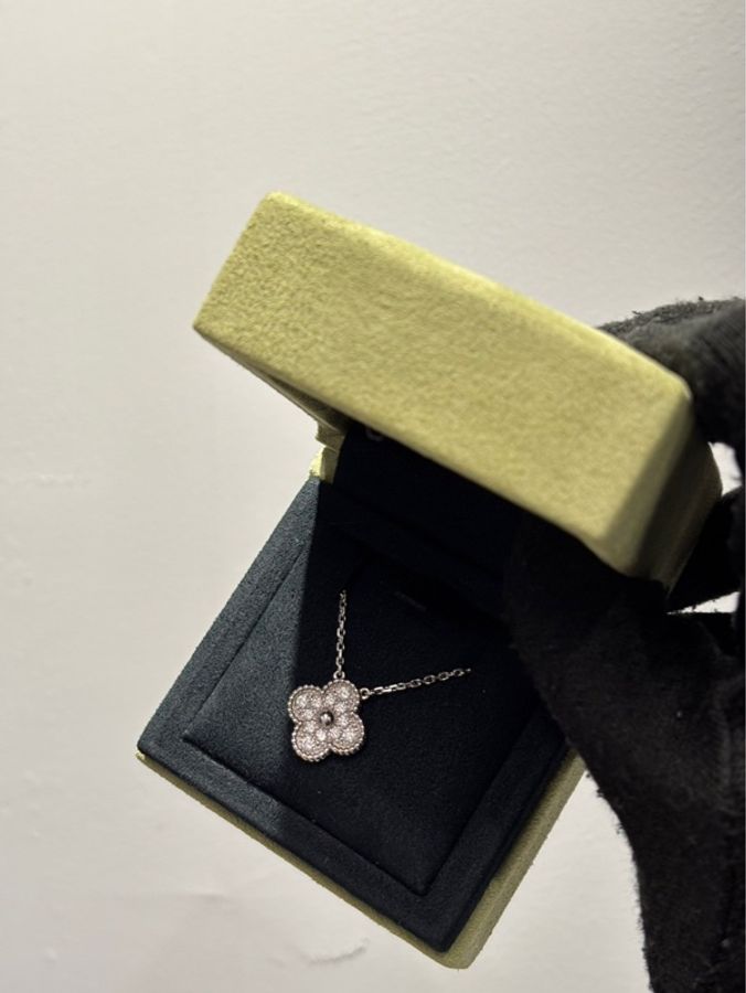 Van Cleef & Arpels VCA Vintage Alhambra 滿鑽白金 四葉草|Classic Trend CT精品|台北東區實體-2
