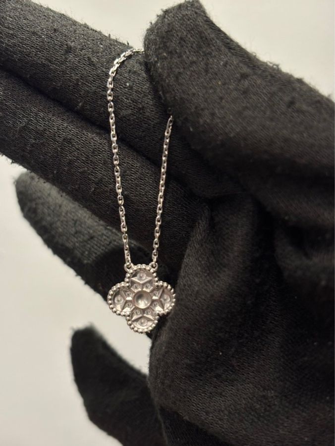 Van Cleef & Arpels VCA Vintage Alhambra 滿鑽白金 四葉草|Classic Trend CT精品|台北東區實體-3