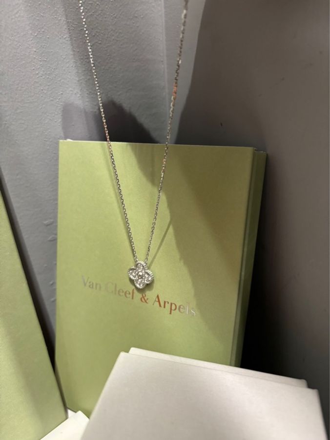 Van Cleef & Arpels VCA Vintage Alhambra 滿鑽白金 四葉草|Classic Trend CT精品|台北東區實體-5