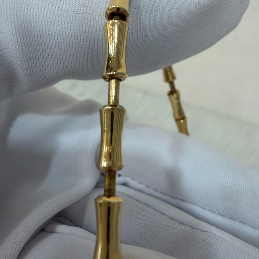 GUCCI 284730 J8500.8000 黃K 750 竹節 彈性 手環-18