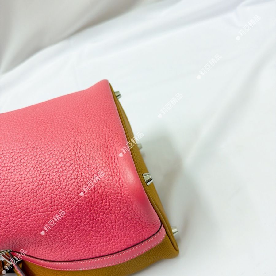 莉亞精品♡ Hermes p18 芝麻x粉銀扣 Y刻 二手美包-8