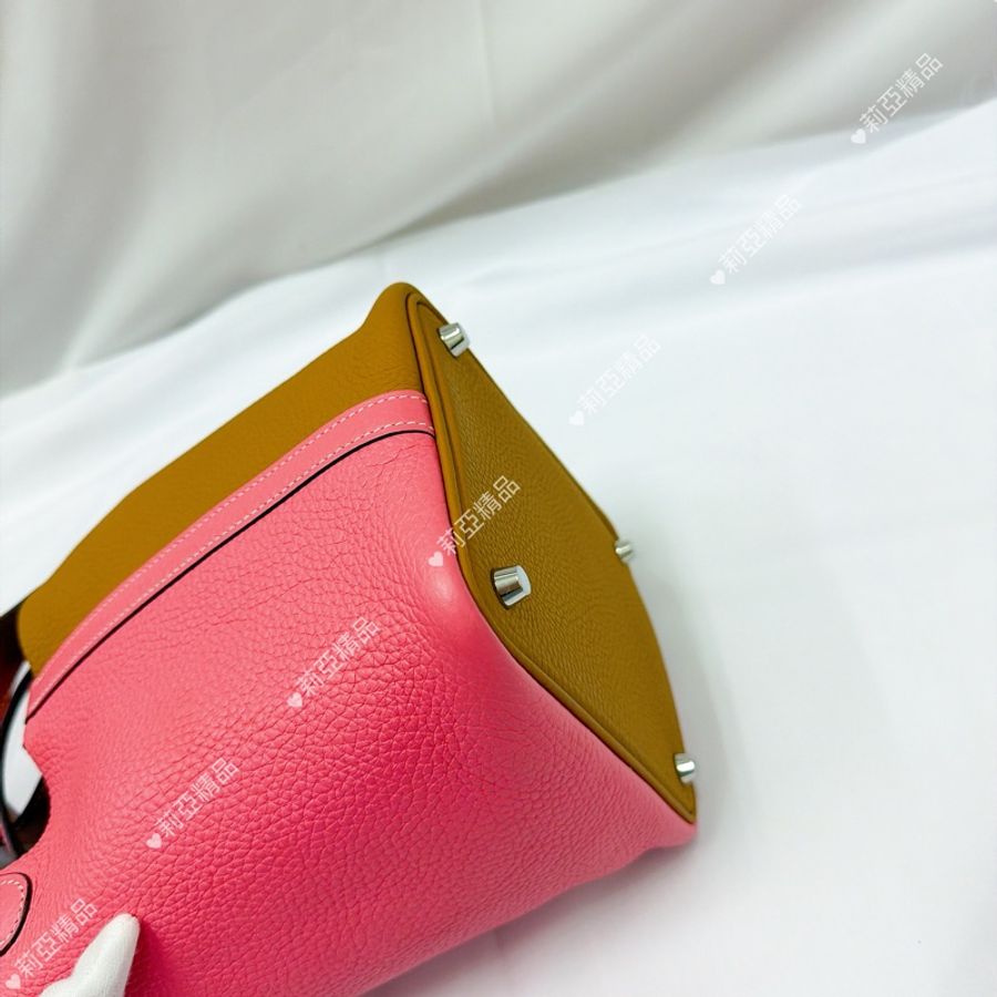 莉亞精品♡ Hermes p18 芝麻x粉銀扣 Y刻 二手美包-9