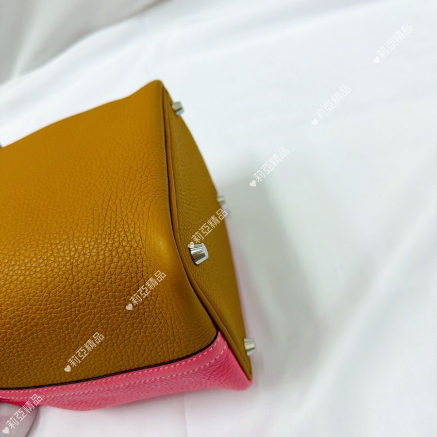 莉亞精品♡ Hermes p18 芝麻x粉銀扣 Y刻 二手美包-10