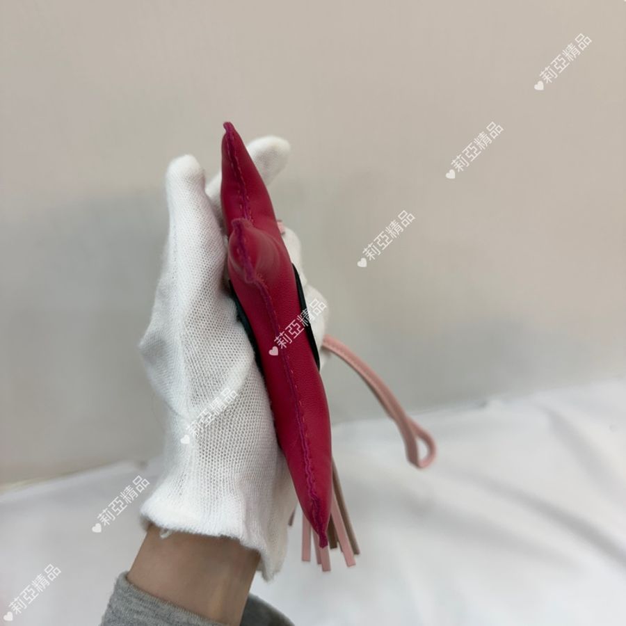 莉亞精品♡ Hermes 拼色飛馬吊飾 桃粉MM-7