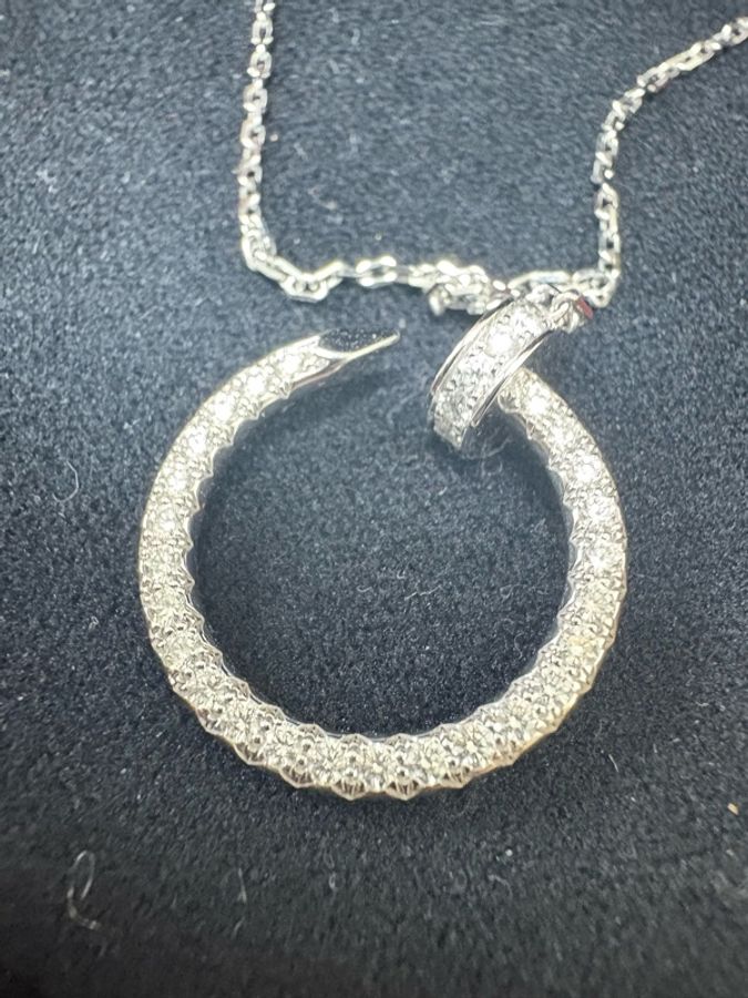 Cartier Juste Un Clou 釘子滿鑽項鍊 白金 ｜Classic Trend CT精品｜台北東區實體-8