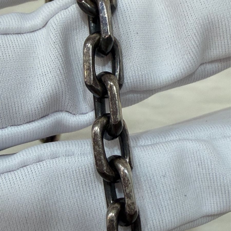 Gucci 66941 Interlocking純銀 925 雙G 仿舊 復古設計 項鍊-20