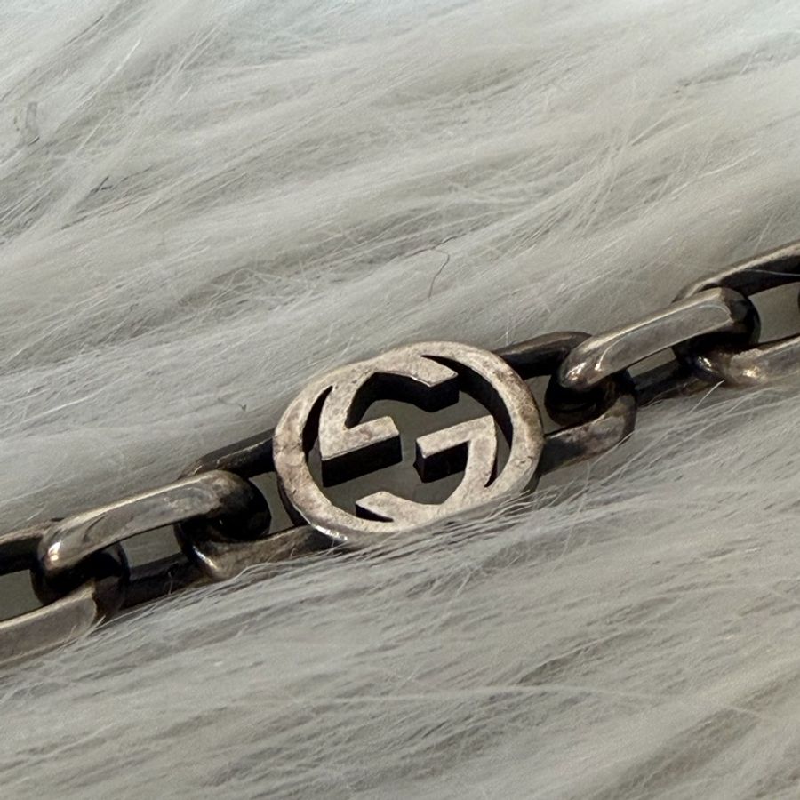 Gucci 66941 Interlocking純銀 925 雙G 仿舊 復古設計 項鍊-33