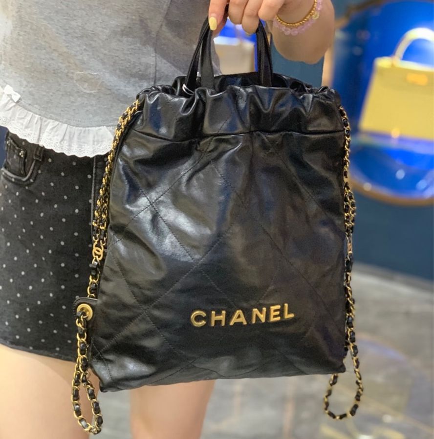 22Bag 後背包黑金小號-0