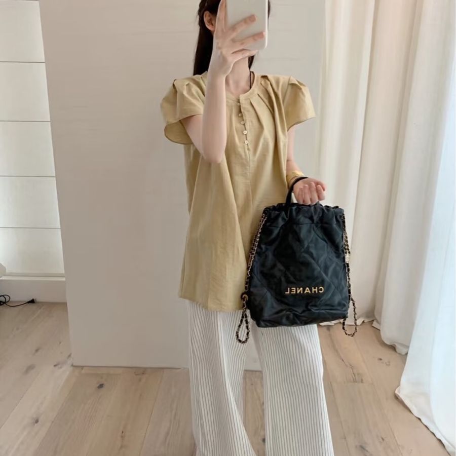 22Bag 後背包黑金小號-1