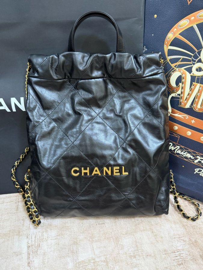 22Bag 後背包黑金小號-4