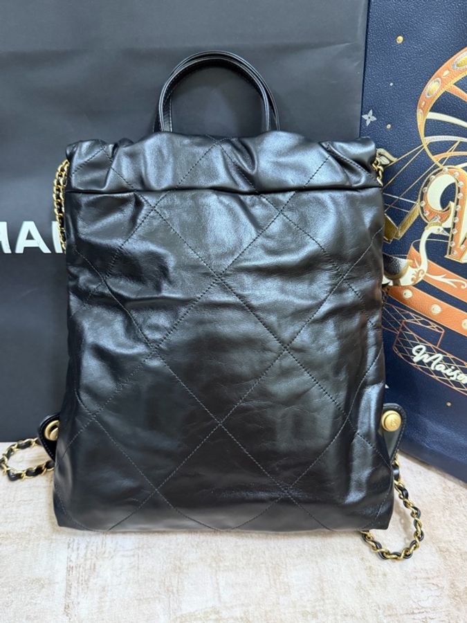 22Bag 後背包黑金小號-5