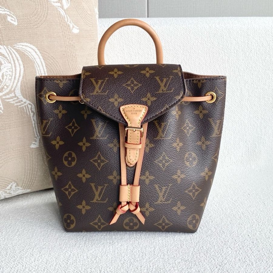 🌷編碼帶芯片!Louis Vuitton LV Montsouris BB老花迷你雙肩包-1