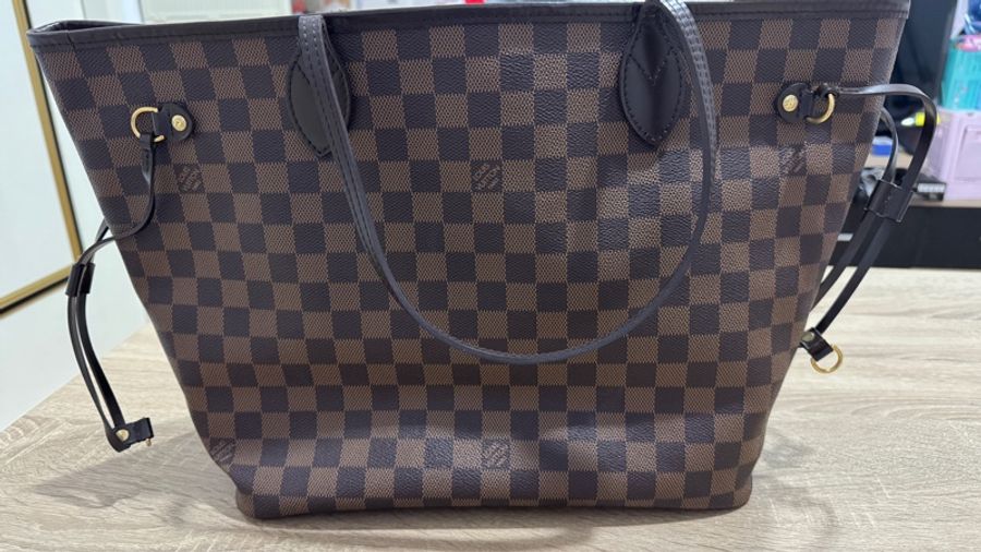 Louis Vuitton Neverfull MM Damier Ebene（咖啡棋盤格）-0