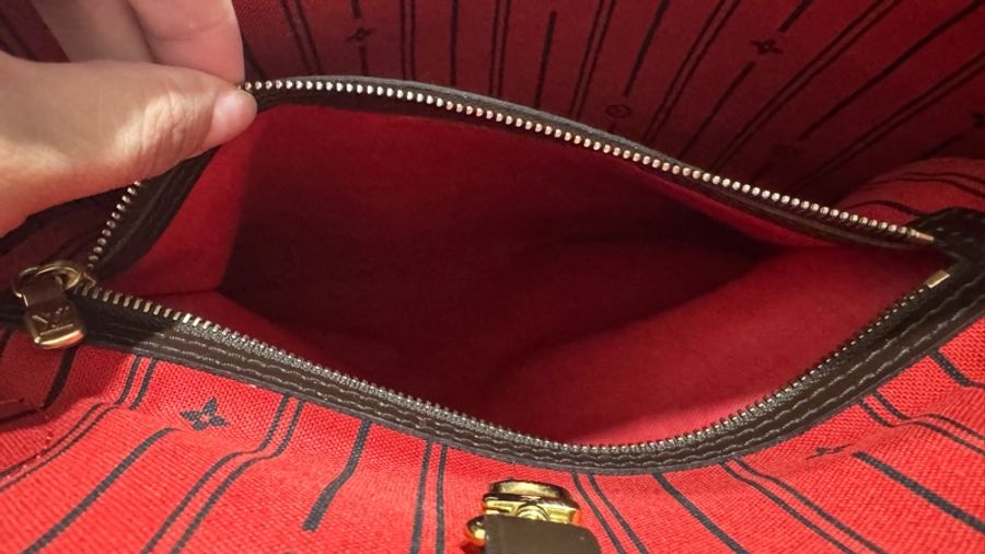 Louis Vuitton Neverfull MM Damier Ebene（咖啡棋盤格）-4