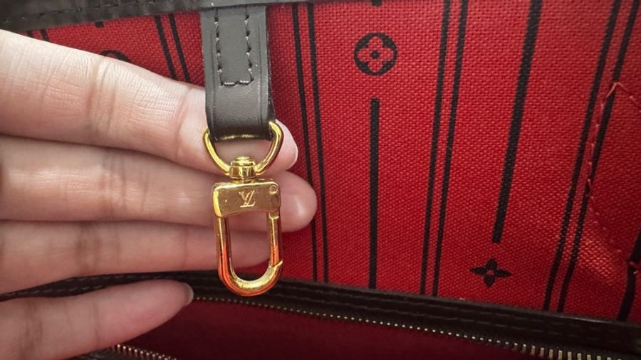 Louis Vuitton Neverfull MM Damier Ebene（咖啡棋盤格）-6