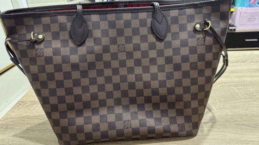 Louis Vuitton Neverfull MM Damier Ebene（咖啡棋盤格）-7