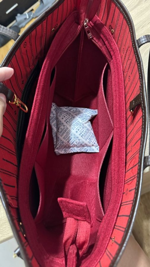 Louis Vuitton Neverfull MM Damier Ebene（咖啡棋盤格）-9