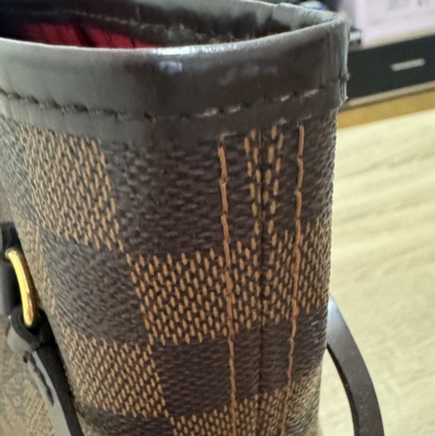 Louis Vuitton Neverfull MM Damier Ebene（咖啡棋盤格）-10