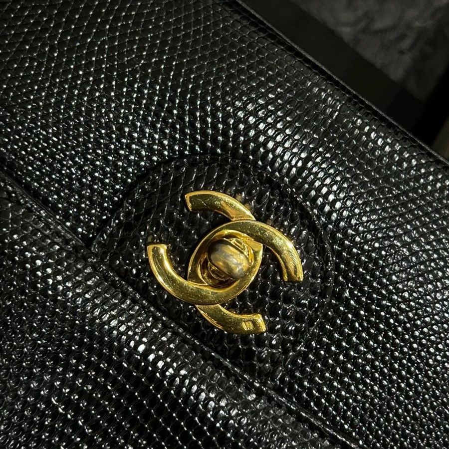 Chanel香奈兒特殊皮雙C扣方胖子鏈條包-17