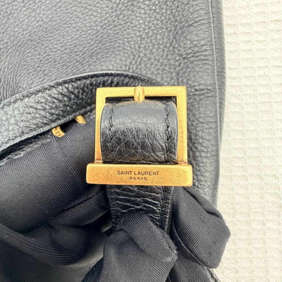 聖羅蘭/Saint laurent 黑金機場包 尺寸：30*21*4-14
