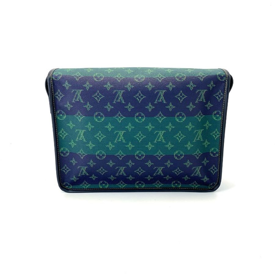 LV/路易威登 存放品99新Satchel老花拼色雙扣翻蓋郵差包-1