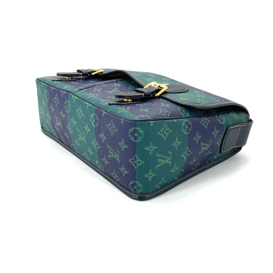 LV/路易威登 存放品99新Satchel老花拼色雙扣翻蓋郵差包-3