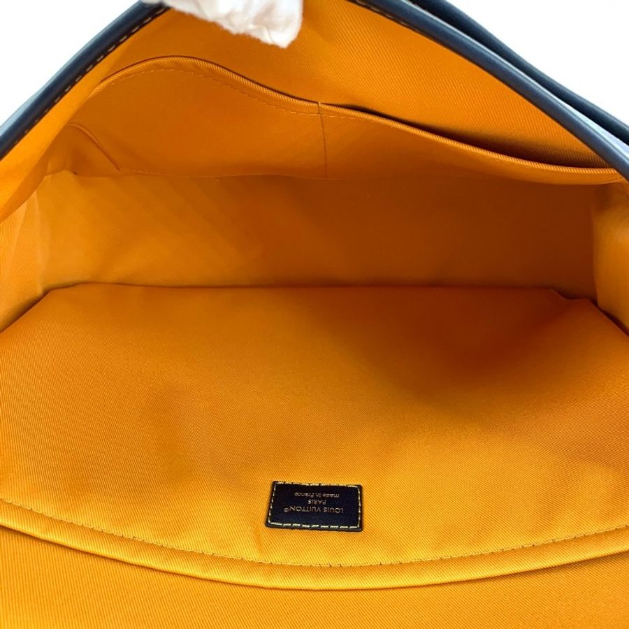 LV/路易威登 存放品99新Satchel老花拼色雙扣翻蓋郵差包-7