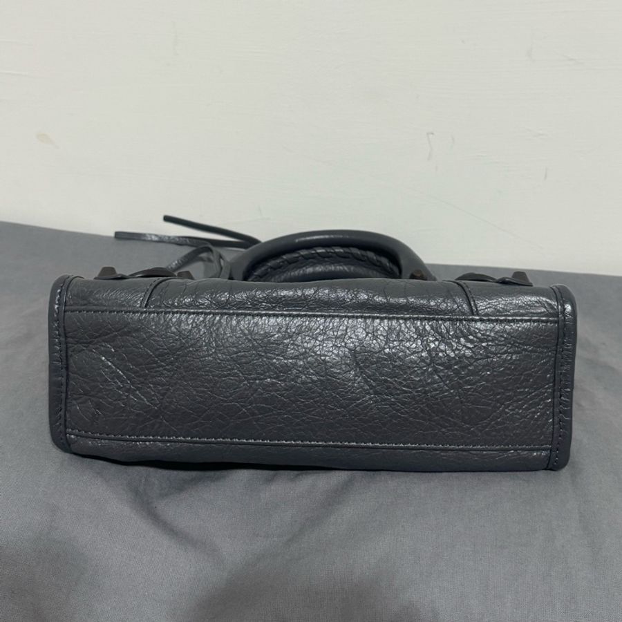 Balenciaga巴黎世家新款鐵灰機車包小號-10