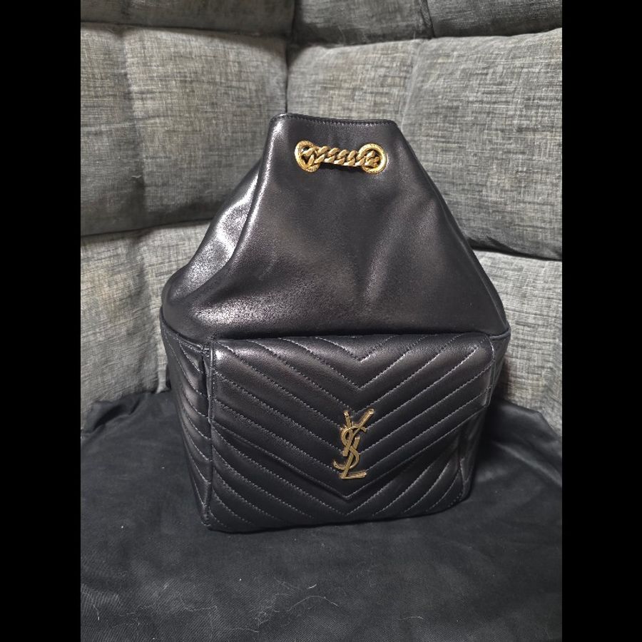 [近新] Saint Laurent YSL 小羊皮後背包 未使用品-0