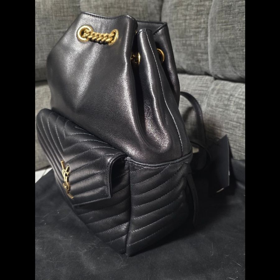 [近新] Saint Laurent YSL 小羊皮後背包 未使用品-2