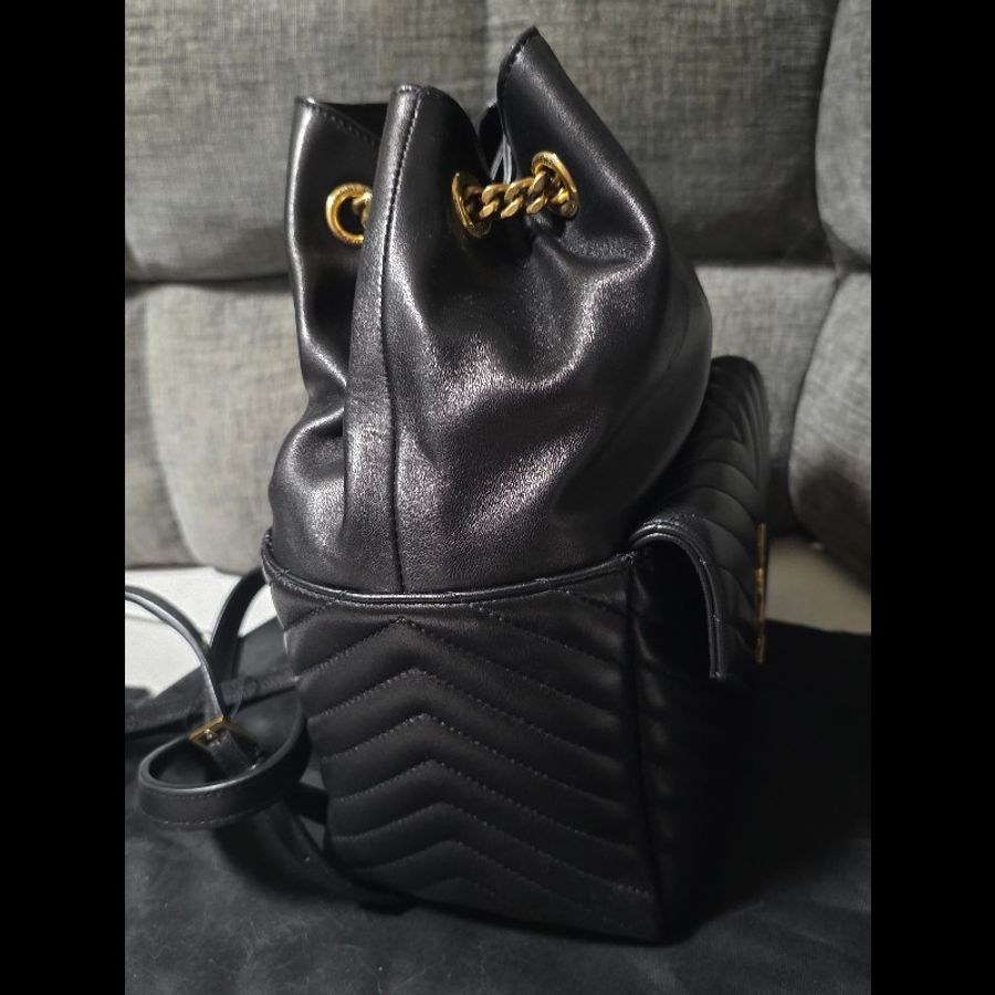 [近新] Saint Laurent YSL 小羊皮後背包 未使用品-3