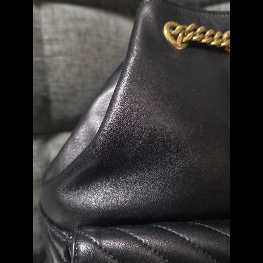 [近新] Saint Laurent YSL 小羊皮後背包 未使用品-8