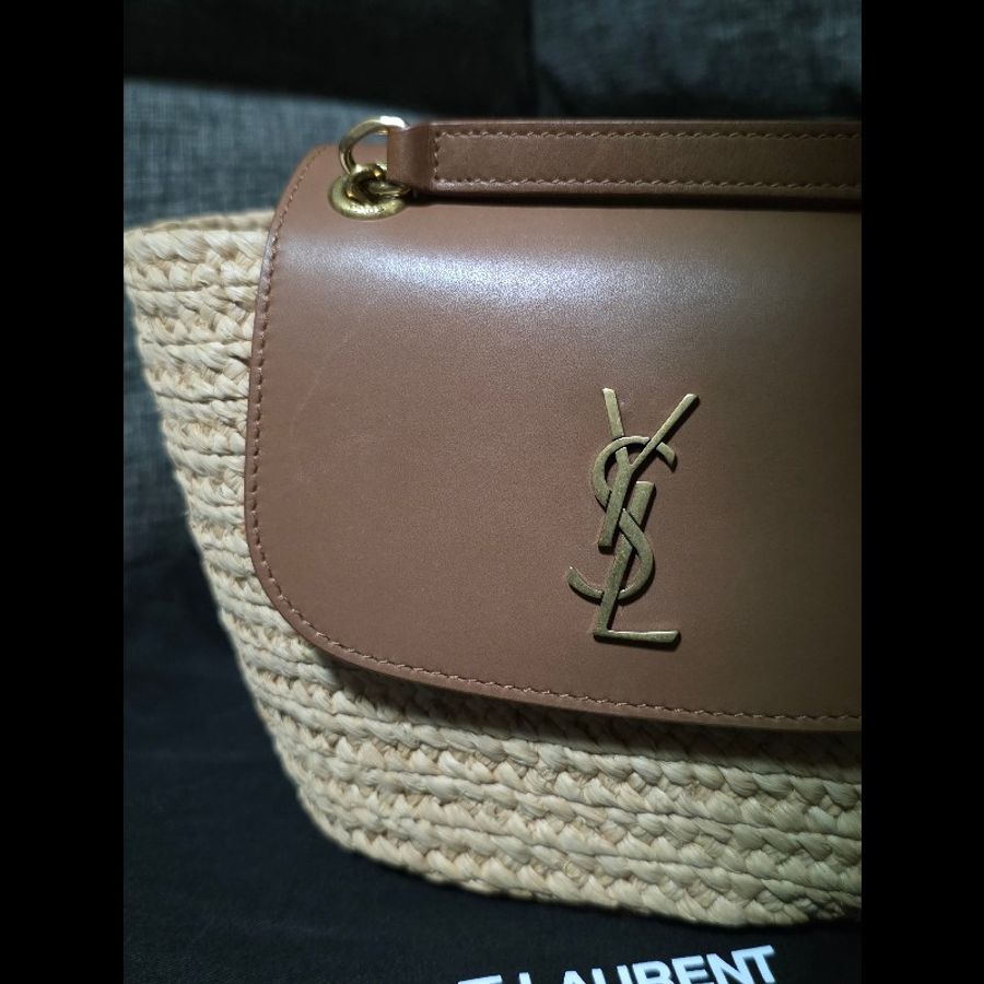 [全新] Saint Laurent YSL 草編兩用包 未使用品-1