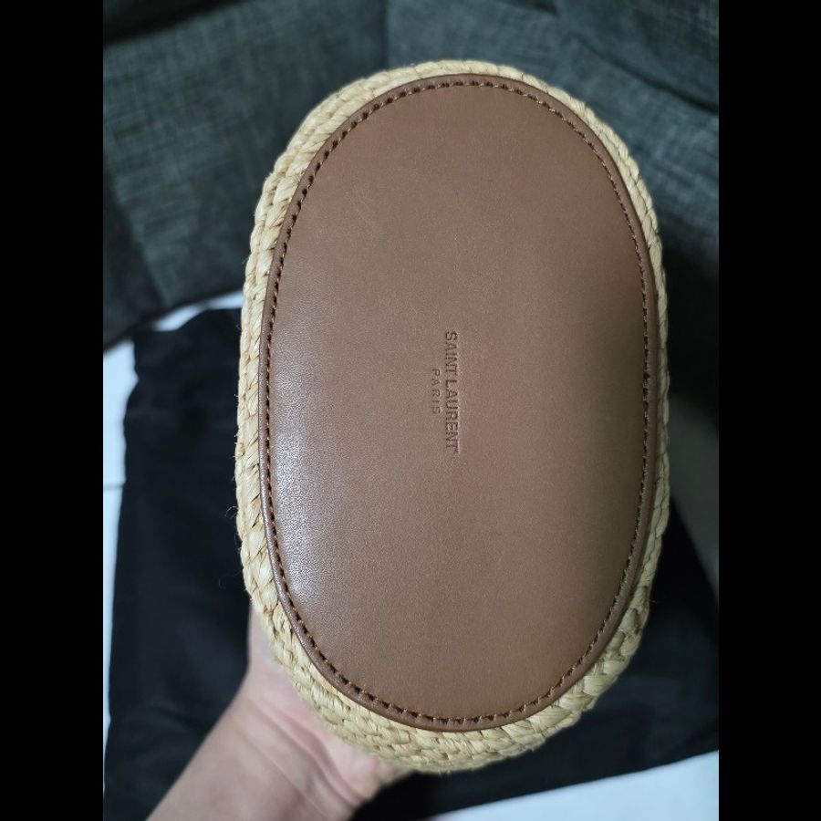 [全新] Saint Laurent YSL 草編兩用包 未使用品-3