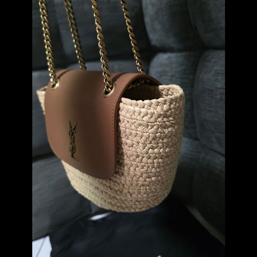 [全新] Saint Laurent YSL 草編兩用包 未使用品-8