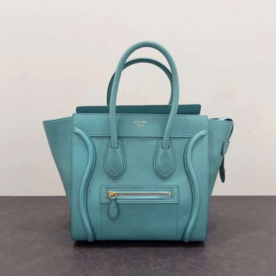Celine赛琳 Luggage糖果色/灰蓝色Micro笑脸包 手提包-1