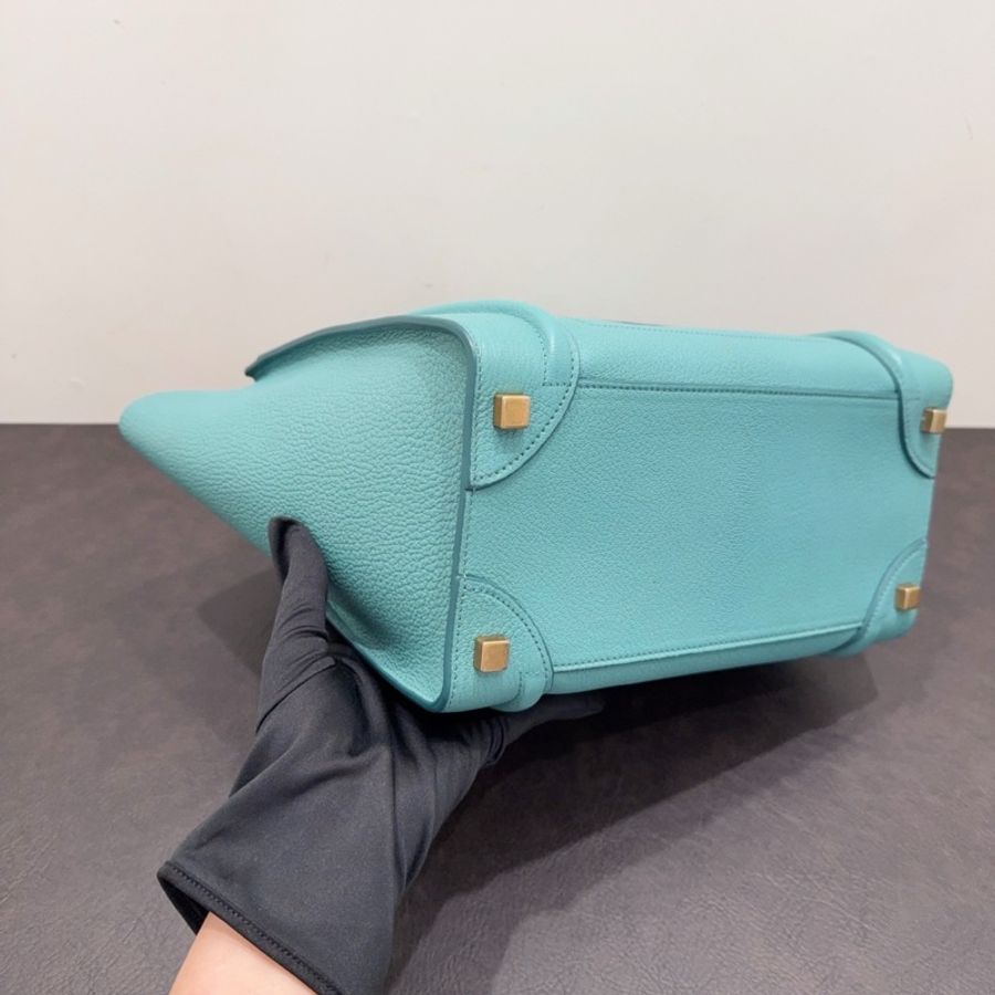 Celine赛琳 Luggage糖果色/灰蓝色Micro笑脸包 手提包-3