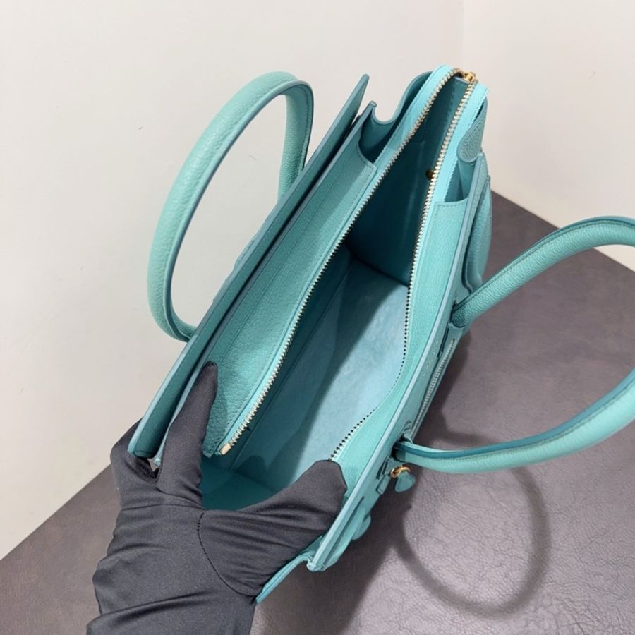 Celine赛琳 Luggage糖果色/灰蓝色Micro笑脸包 手提包-5