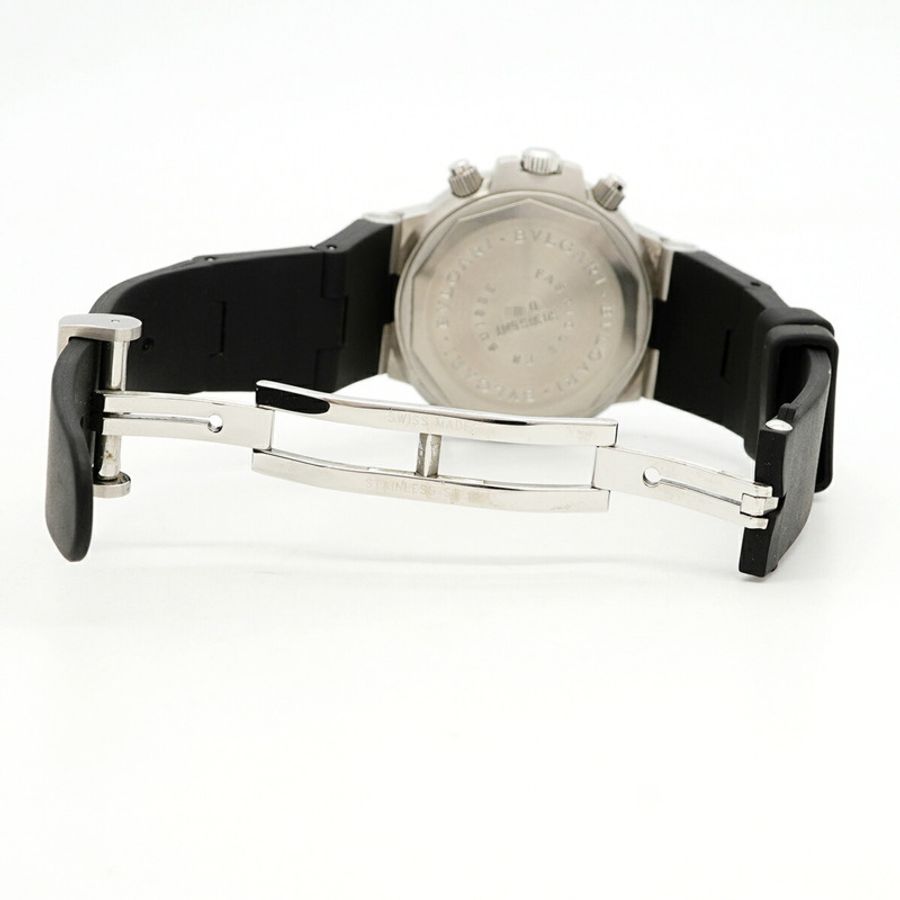 寶格麗 Diagono Scuba GMT SD38SGMT 黑色錶盤男士腕錶-3